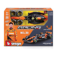 Model Formule 1 - Bburago - McLaren MCL38 - Schaal 1/24 - Inclusief helm - Metaal en kunststof