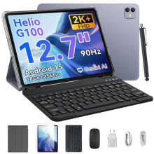 Tablette Tactile BLACKVIEW LINK8 12.7",2K,90Hz,18Go RAM+256Go ROM,8400 mAh, Android 15 Tablette Violet,avec Clavier+Stylet+Souris