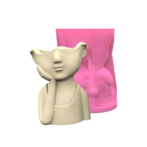 Junge Stifthalter Silikonform Desktop Ornament Sukkulenten