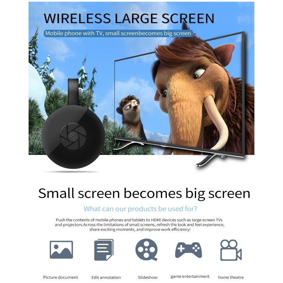 G2 Wireless Display Adapter For 1080P Streaming, Supports Screen Mirroring Receiver To Enhance Your Entertainment Experience, Compatible With Os For 9169997073372