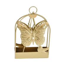 Summer-Themed Rotary Candle Holder, Unique Gold Metal Spinning Tea Light Stand, Wedding Party Decor, Surface Treated For Rust Resistance