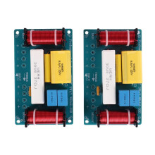 2Pcs WEAH-338 3 Way Audio Frequency Divider Treble + Midrange + Bass Crossover Speakers Filter for 8Inch Speaker DIY
