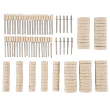 140Pcs  Polishing Attachment Set Wool  Polishing Disc Polishing Heads Turning Tool Accessory