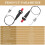 4 Pieces Propane Push-Type Piezo Igniter Kit with Threaded Ceramic Electrode Ignition Plug Wire 30 cm for Gas Grill 9