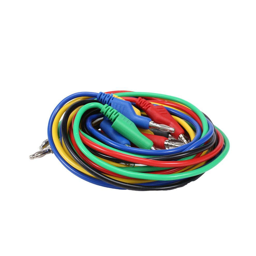 5Pcs Stackable Banana To Banana Plug Test Leads Soft Electrical Test Cable Wire 3.3Ft/1M For Multimeter 1000V 15A 6033930212346