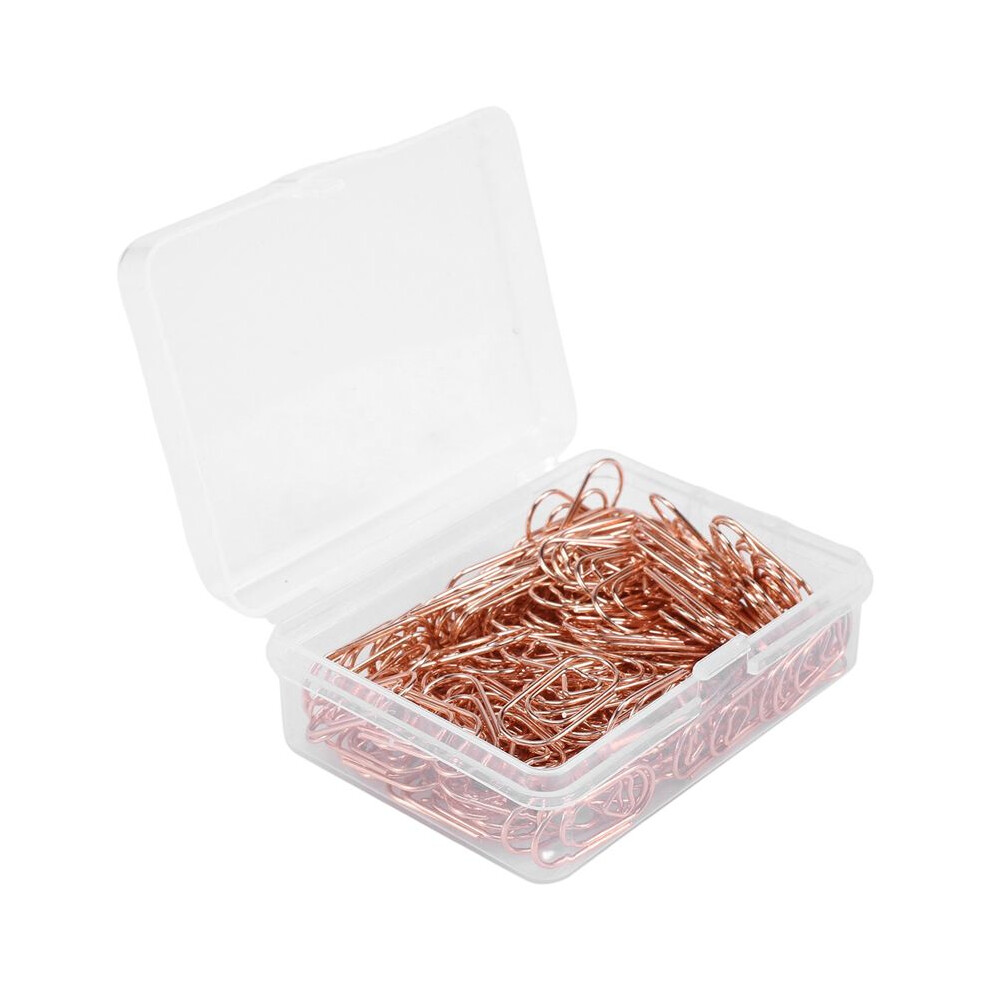 Exogio 150 Pieces Rose Gold Cute Paper Clips Clips Heart Shaped Paperclips Bookmark Clips For Office Supplier School