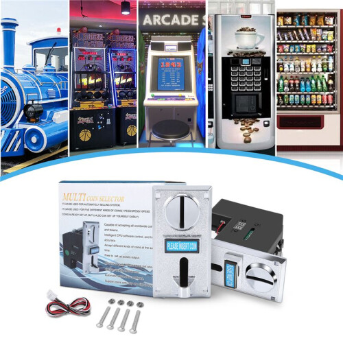 HåLlbar Programmerbar Plast Multi Mynt Acceptor Elektronisk Roll Down Mynt Acceptor Selector Mekanism Sido Mynt VäLjare 1