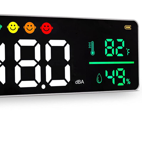 3-In-1 Decibel Meter Sound Level Reader+Humidity & Temperature, Classroom Noise Meter,Decibel Reader Noise Decibel Meter 1