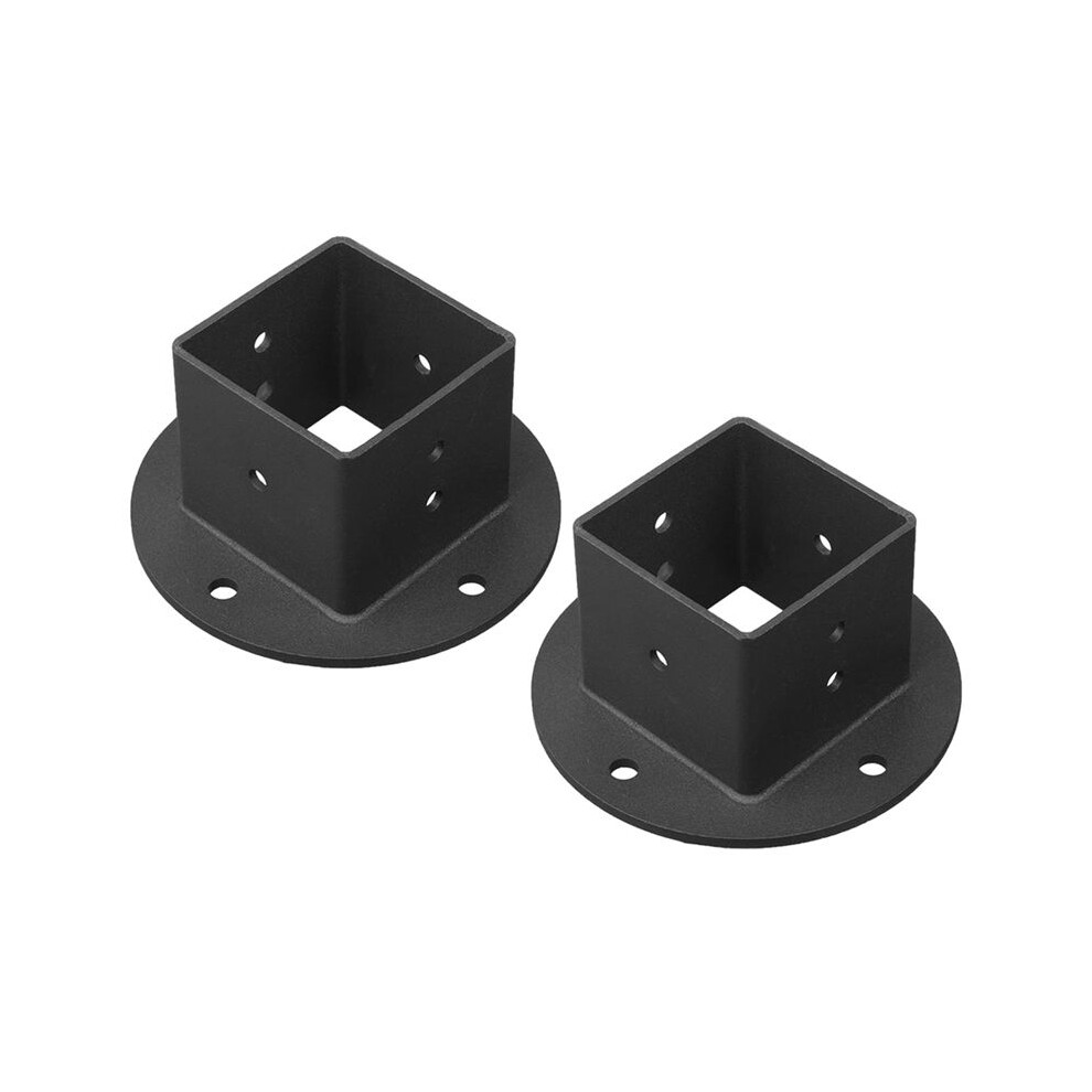2Pcs 2X2 Square Fence Pole Flange Base Pergola Post Base Brackets Kit,Heavy Duty Wall Mount Post Anchor Base Brackets 6032091452462
