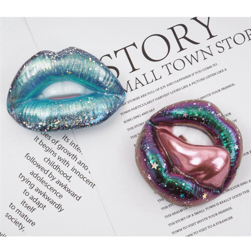 Resin Molds,6PCS 3D Lips Epoxy Silicone Mold for Resin Casting Crafts DIY Keychain Making Pendants Ornaments Decoration 2