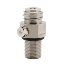 Soda Bottle Refillable CO2 Valve M18X1.5 Input to TR21-4 Output for CO2 Carbonator Cylinder Tank Replaceable Adapter