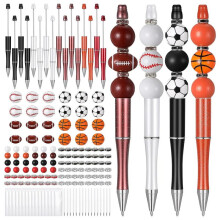 16 Set Plastic Beadable Pens Bulk DIY Bead Pen Making Kit,For Kids Student School Office Gifts