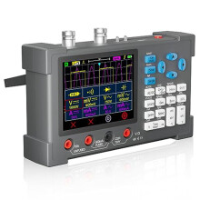 Oscilloscope Portable 3 en 1 à 2 Canaux, Bande Passante de 120 MHz, 500 MSa/S + Testeur de MultimèTre NuméRique, Plage Automatique