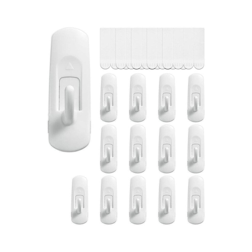 14 Hooks+20 Strips, Utility Hooks, Organize Damage-Free Hanging Hooks Heavy Duty Hooks ,No Tools Wall Hooks For Hanging 6031114045681