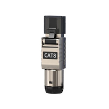 1 Pz Connettori per Cavi Ethernet RJ45 Cat8 RJ45 Spina di Terminazione Facile Senza Attrezzi nel Metallo Cavo LAN 2000 MHz 40G 22 AWG - 24 AWG