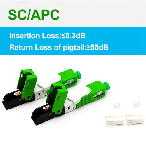 10Pcs FTTH ESC250D SC/APC/UPC Single-Mode Fiber Optic Quick Connector FTTH SM Optic Fast Connector 1