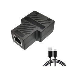 RéPartiteur Ethernet 100 Mbps Connecteur D'Extension RéSeau RJ45 Adaptateur Ethernet 1 à 2 Rallonge de Câble RéSeau Internet