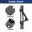 2 Pack Pocket Door Pull Solid Pocket Door Flush  Pull Pocket Door Handles in Matte Black 2