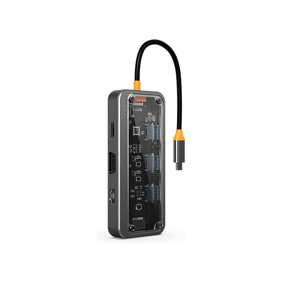 10 In 1 Usb C Laptop Docking Station 100W Multiport Transparent Usb C Hub Dock For /Pro 4713276327257