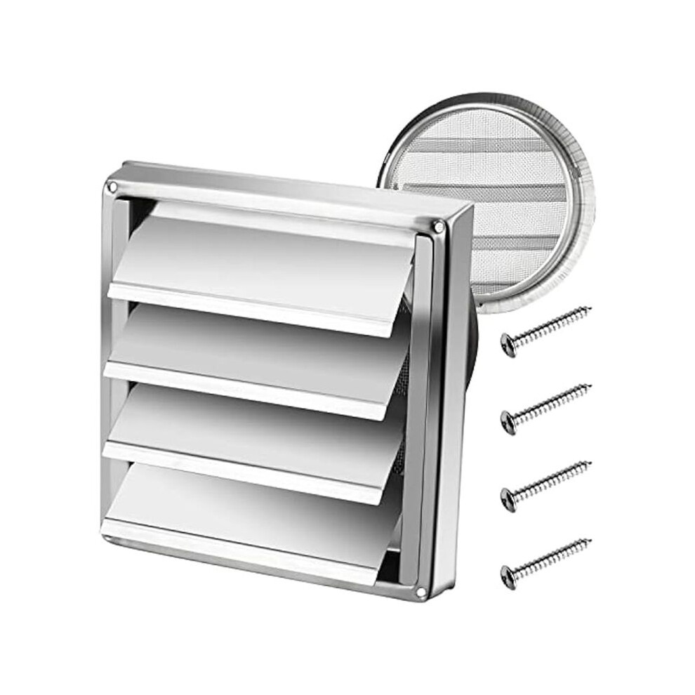 Exterior Wall Vent Hood Stainless Steel Air Vent Grille Cover Wall Duct Ventilation Grill Outlet Airflow Vent Hood -A 6032856706892