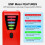 Portable Electromagnetic Field Radiation Detector EMF Meter EMF Detector Red 3