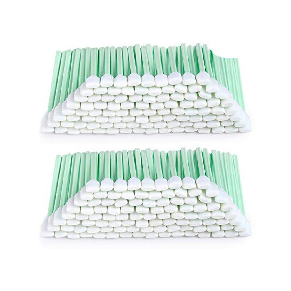 Green 100Pcs Foam Cleaning Swab Sticks For Lab, Dust-Free Cleaning Sponge Tip Swabs For Camera Lenses, Optical Lenses