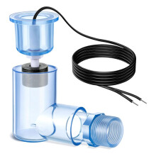 SS2 Float  L Shape, 1 Pack 3/4 Inch Adaptor and 6Ft Wire Float  for HVAC Drain Pan Condensate Outlet