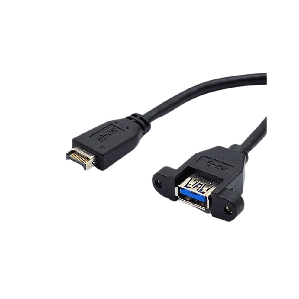 Usb 3.2 Gen2 Front Panel Screw Mount Extension Cable 10Gbps 20Pin Type-E To Usb3.2 Type-A Female Connector Extensor 60Cm 6033071322461