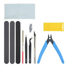 10Pcs Model Tools Set Hobby Building Tools Kit for 3D Model Assembling, Building and Repairing