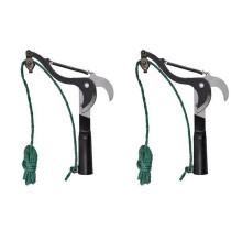 2PCS High-Altitude Extension Pruning Shears Effortless Shears with Rope Retractable Fruit Picker Branch Scissors