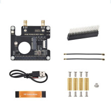 För Raspberry Pi 5 PCIe Till M.2 EKEY-Adapterkort med 16P-Kabel SMA-Antennkontakt för NGFF Trådlösa Kort
