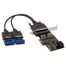 Placa de Controle de Comunicação PCIE DB25 de 25 Pinos com Porta Paralela PCIe X1 17V352 2SRS232/RS485 Placas PCI-e Express