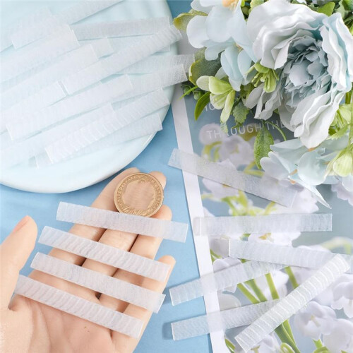 200Pcs Makeup Brush Pen Guard Protector White Net Reusable Thread Spool Savers Expandable Mesh Cover 2