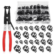 7-22mm Spring Hose Clamp Assortment with Swivel Flat Band Fuel Clips Hose Clamp Plier, Small Hose Clamps Hoses