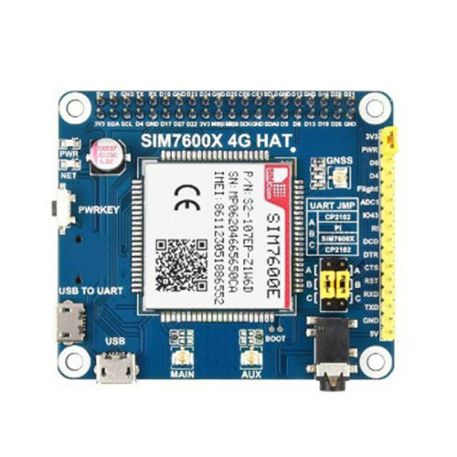 SIM7600E LTE Cat1 Module for Raspberry Pi 4G Expansion Board Compatible with 3G/2G, GNSS Module