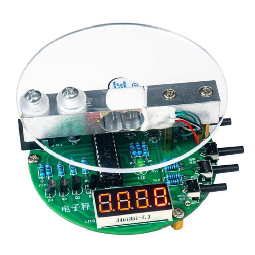 Electronic Scale DIY Kit,51 Microcontroller Soldering Practice Kit with Digital Tube Display HX711 Chip 5V 1