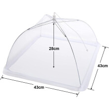 Cubierta de malla tipo domo, reutilizable, para picnic al aire libre, ideal para proteger plántulas de jardín. Cubierta de malla fácil de limpiar