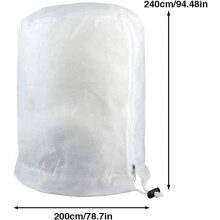 Tela reutilizable contra heladas, cubiertas de invierno para árboles con cordón y cremallera para plantas de exterior, mantas contra heladas para