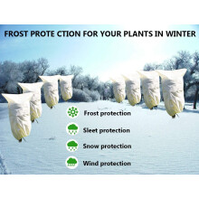 Cubiertas para plantas de jardín, protección contra heladas para plantas de exterior, bolsas reutilizables con cordón, protector contra heladas,