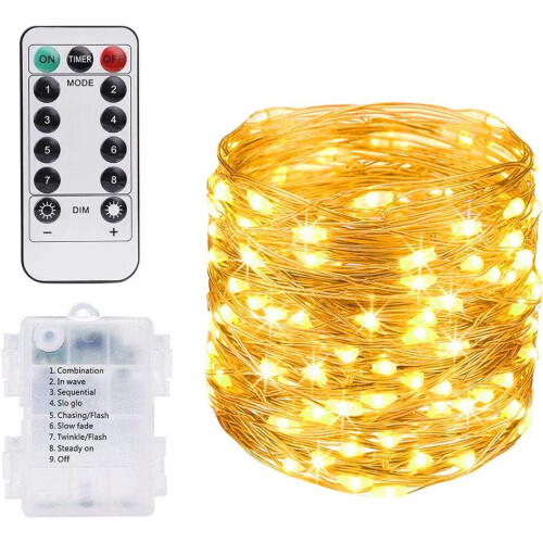 String Lights, Warm White Light Silver Wire For Creative Decoration, Flexible Copper Wire Battery Operated