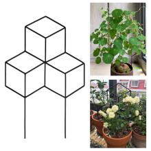 Metalen tuinrek, honingraatvormig raster voor klimplanten binnen en buiten, ijzeren plantensteun met poedercoating en roestwerende afwerking.