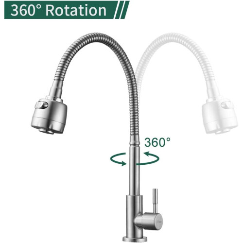 Flexible Kitchen Sink Faucet, Multi-function Sprayer Modes With High Quality Brass For Kitchen Garden 2