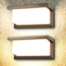 Applique extérieure moderne, applique murale étanche IP54 en aluminium pour carport et maisons de campagne, abat-jour en acrylique de haute