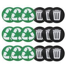 Recycling Stickers For Trash Can Signs Eco Friendly Waste Sorting Labels Reusable Waterproof Vinyl Decals With Self Adhesive Suitable Indoor Outdoor U