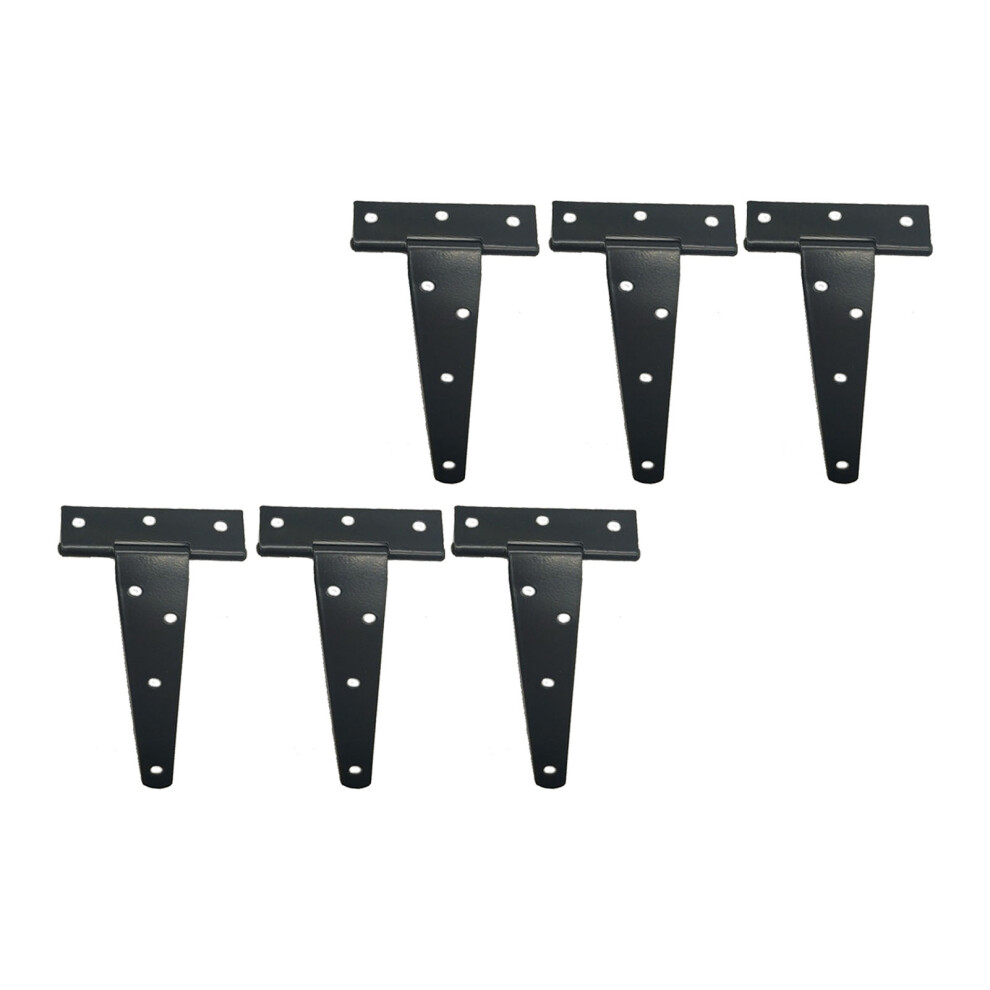 6Pcs 5 Inch Galvanized Iron T Strap Shed Barn Door Hinges 3441371988035