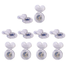 Soft Silicone Earplug and White Acrylic Stopper for Earring-1