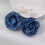 Blaue Blumen-Ohrringe, Denim-Ohrringe, übertriebene-A 6