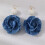 Blaue Blumen-Ohrringe, Denim-Ohrringe, übertriebene-A 7