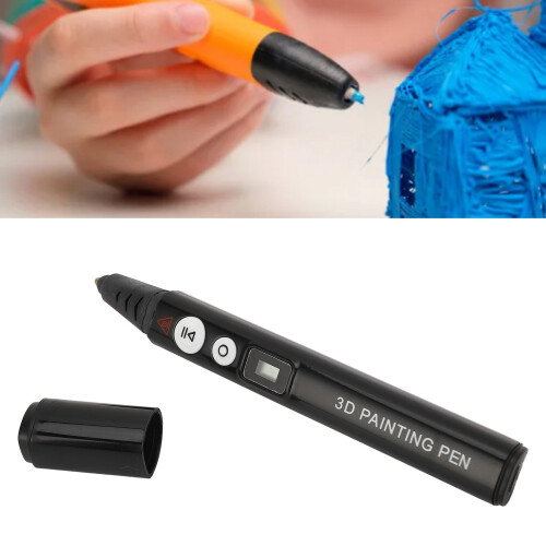 Penna 3D intelligente ergonomica con schermo LCD per PLA ABS ad alta temperatura - Nera