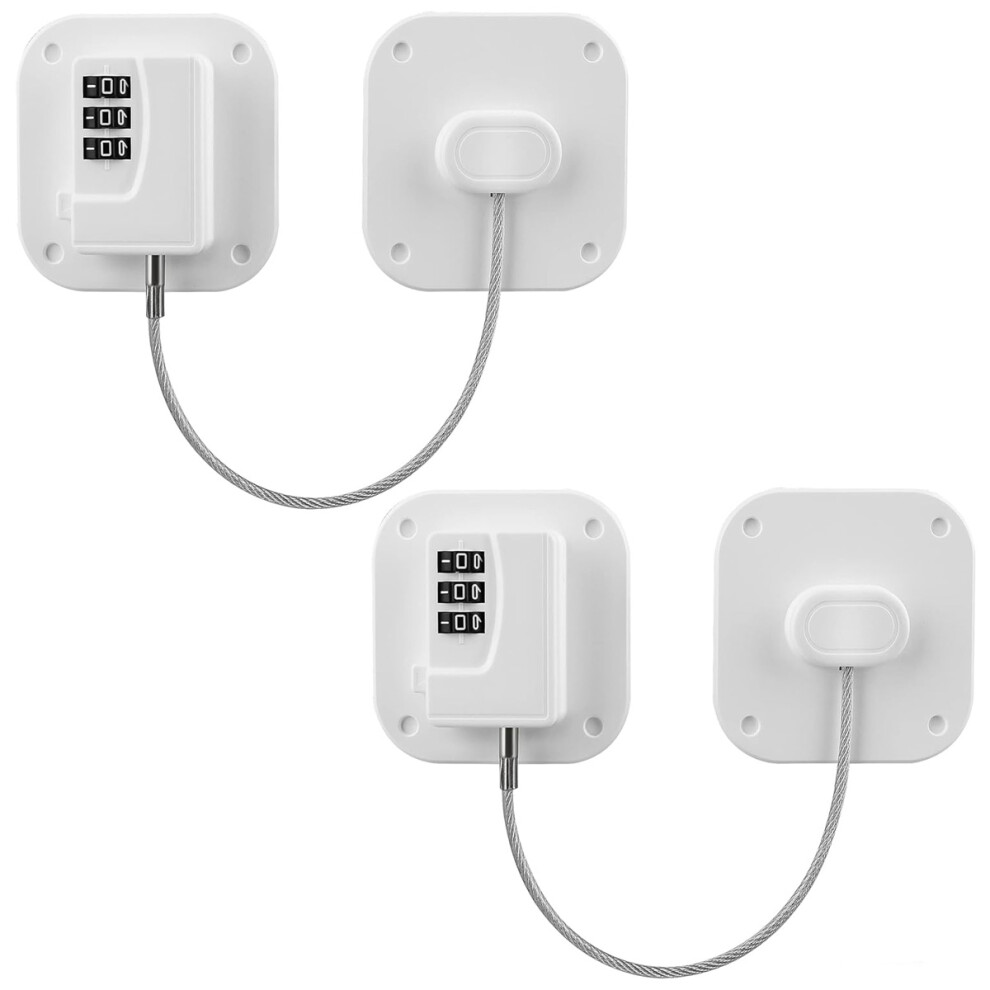 Refrigerator Security Solution, Adhesive Lock For Child Proofing, Strong & Sturdy Combination Lock With Easy Installation, Ideal For Cabinets 9448196575772